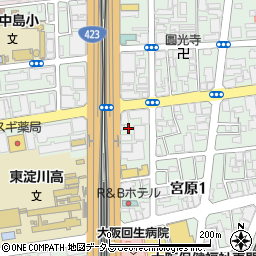 オリックスレンタカー関西株式会社　新大阪店周辺の地図