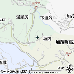 京都府木津川市加茂町南下手（中尾）周辺の地図