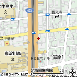 オリックスレンタカー新大阪店周辺の地図