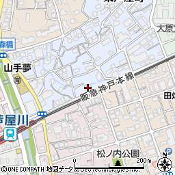芦屋川マンション周辺の地図