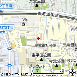 兵庫県尼崎市西立花町5丁目2-8周辺の地図