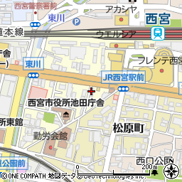 浜屋　西宮駅前店周辺の地図