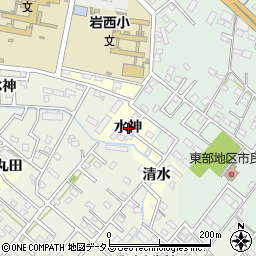 愛知県豊橋市高師町水神周辺の地図