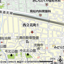 兵庫県尼崎市西立花町1丁目10-9周辺の地図