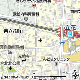 兵庫県尼崎市西立花町1丁目4-2周辺の地図