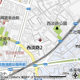 大阪府大阪市東淀川区西淡路2丁目周辺の地図