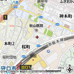 名鉄協商守口市駅前第４駐車場周辺の地図