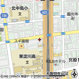 真柄建設株式会社大阪事業部周辺の地図