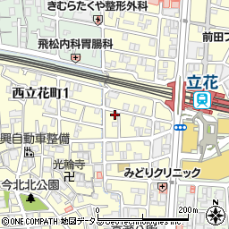 兵庫県尼崎市西立花町1丁目4-1周辺の地図