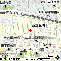 兵庫県尼崎市西立花町1丁目12-30周辺の地図