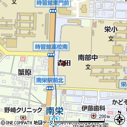 愛知県豊橋市町畑町（森田）周辺の地図