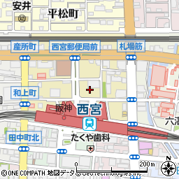 西宮市立　阪神西宮北駐輪場周辺の地図