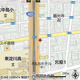 キッチンオリジン　新大阪宮原店周辺の地図