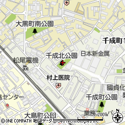 千成北公園周辺の地図