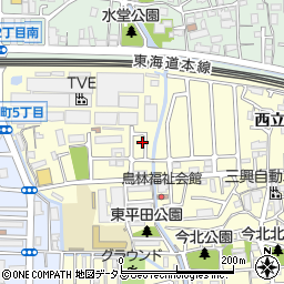 兵庫県尼崎市西立花町5丁目2-2周辺の地図