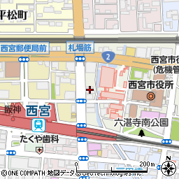 コメダ珈琲店 阪神西宮店周辺の地図
