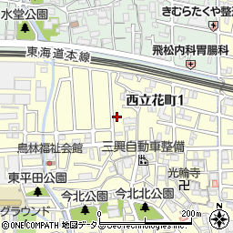 兵庫県尼崎市西立花町1丁目12-31周辺の地図