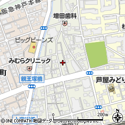 兵庫県芦屋市親王塚町10-4周辺の地図