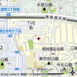 兵庫県尼崎市西立花町5丁目7-3周辺の地図