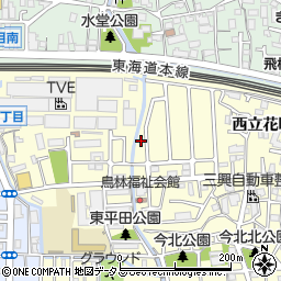 兵庫県尼崎市西立花町1丁目18周辺の地図