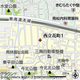 兵庫県尼崎市西立花町1丁目12-32周辺の地図
