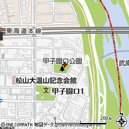 甲子園口公園周辺の地図