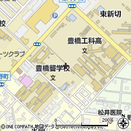 愛知県豊橋市草間町平東周辺の地図