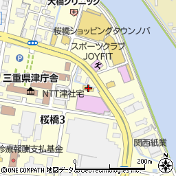 サガミ津桜橋店周辺の地図