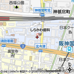 タイムズ西宮津門大塚町駐車場周辺の地図