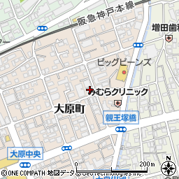 兵庫県芦屋市大原町17-19周辺の地図