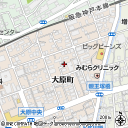 兵庫県芦屋市大原町17-25周辺の地図