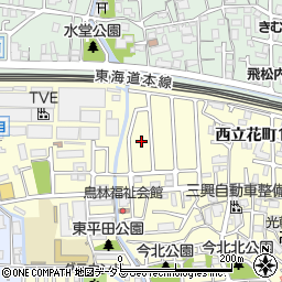 兵庫県尼崎市西立花町1丁目17周辺の地図