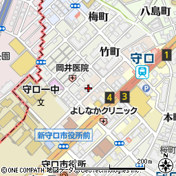 大阪府守口市松町4周辺の地図