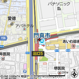 大阪府門真市周辺の地図