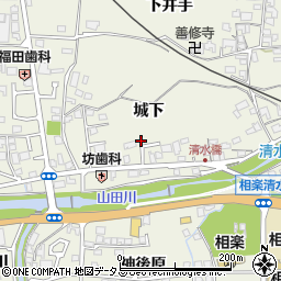 京都府木津川市相楽城下周辺の地図