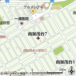 京都府木津川市南加茂台周辺の地図