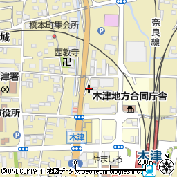 京都府木津川市木津上戸周辺の地図