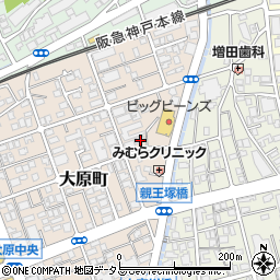 兵庫県芦屋市大原町16-26周辺の地図