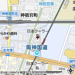 兵庫県西宮市津門大塚町周辺の地図