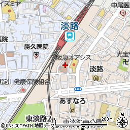 大阪市東淀川区出張所周辺の地図