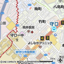 大阪府守口市竹町5周辺の地図