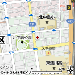 ローズコーポニュー大阪周辺の地図