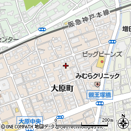 兵庫県芦屋市大原町17-17周辺の地図