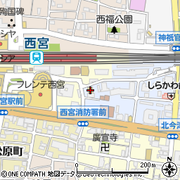 セブンイレブン西宮津門大塚町店周辺の地図