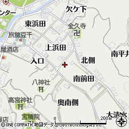 愛知県知多郡南知多町内海南前田周辺の地図