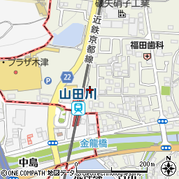 山田川変電所周辺の地図