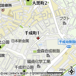 千成ハイツ周辺の地図
