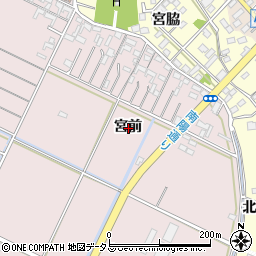 愛知県豊橋市神野新田町宮前周辺の地図