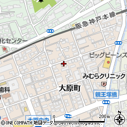 兵庫県芦屋市大原町17-9周辺の地図