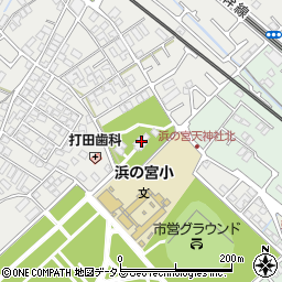 浜宮天神社周辺の地図